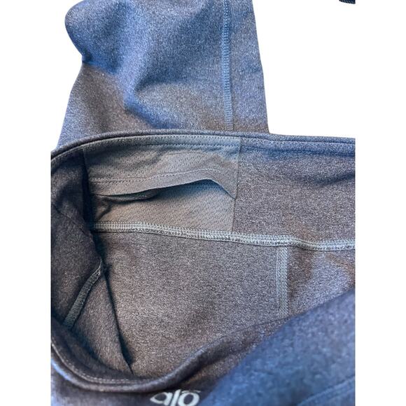 Alo Charcoal Gray Zip Ankle 7/8 Mid Rise Leggings Size XS Excellent Condition - Picture 9 of 12